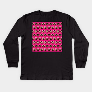 Chocolate Donut Pattern Kids Long Sleeve T-Shirt